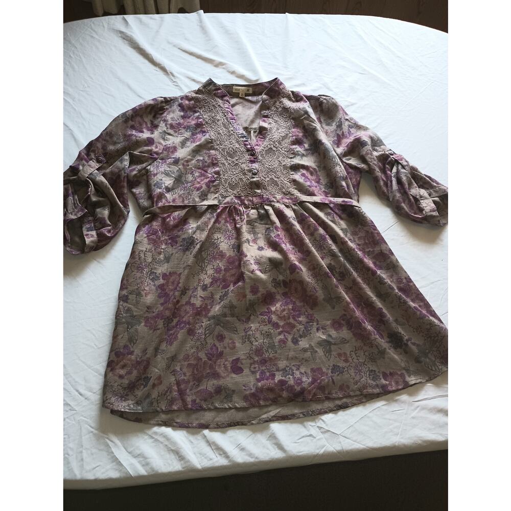 Mine Too Women Floral Goth Punk Sheer Size 3X Long sleeve